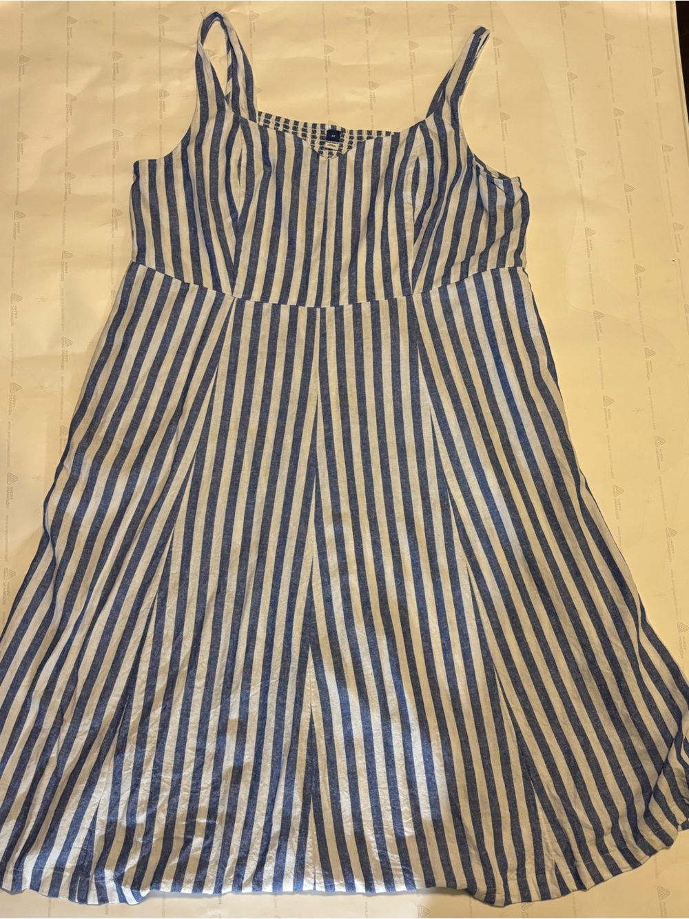 3X Women’s Old Navy Denim Blue and White Striped  Dress